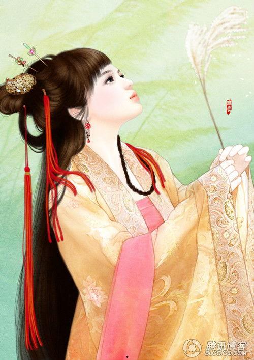 女明星古装手绘图片